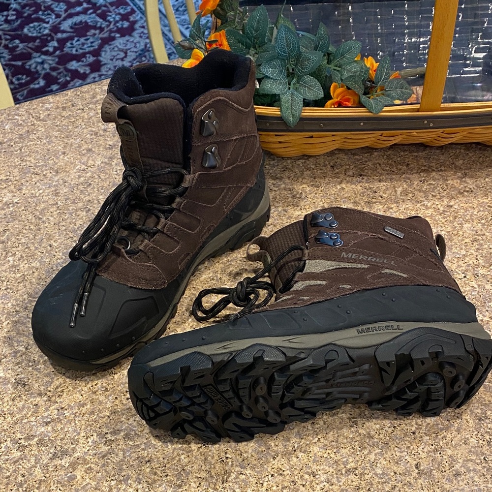 Merrell Moab Polar Espresso Waterproof Hiking Boots J21147 Men’s 8.5 Winter
